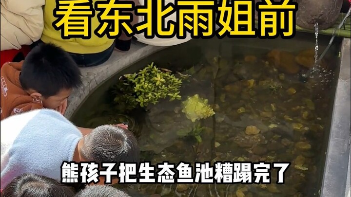 The ecological fish pond has been completely ruined after the Chinese New Year. After watching North