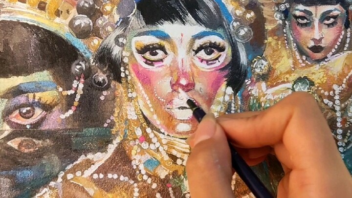 Draw a silly rich woman Jibalo