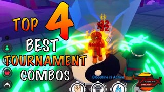 TOP 4 BEST COMBOS in TOURNAMENT DIMENSION | ANIME FIGHTING SIMULATOR| MY LIST