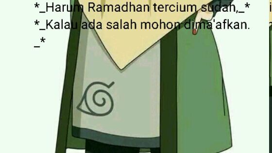 saya hokage ke 5 mengucapkan"mohon maaf lahir dan batin."