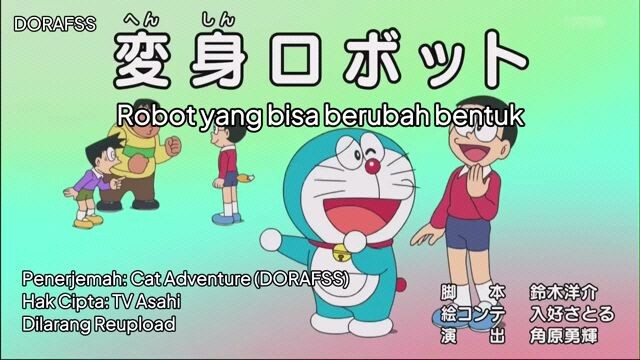 Doraemon Sub indo Episode 855 "Robot yang bisa berubah bentuk & Mari kumpulkan cuaca di sekitar"