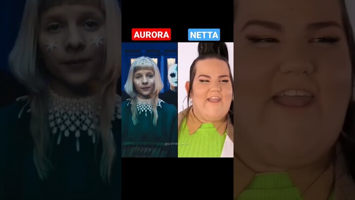 AURORA vs NETTA - No Autotune #shorts