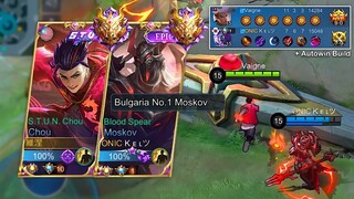 Top Global Chou Meets Top 1 Supreme Moskov in Ranked Game! | + Best Build Chou for Auto Win!!