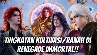 TINGKATAN KULTIVASI DI DONGHUA RENEGADE IMMORTAL‼️