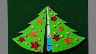 Cách làm thiệp giáng sinh hình cây thông / THIỆP GIÁNG SINH 3D