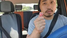 ASMR Chupa Chups Strawberry Cream Lollipop 🍭 Mouth Sounds & Car Driving Sounds 🚗 NO TALKING