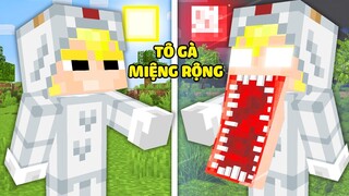 NẾU TÔ GÀ ĐỤNG MẶT TÔ GÀ MIỆNG RỘNG ĐÁNG SỢ TRONG MINECRAFT*MỌI NGƯỜI LÀNG SINH TỐ TRỞ NÊN ĐÁNG SỢ