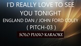 I'D REALLY LOVE TO SEE YOU TONIGHT ( ENGLAND DAN / JOHN FORD COLEY ) ( PITCH-03 ) (COVER_CY)