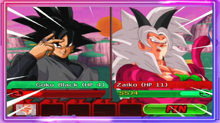 GOKU BLACK (BASE) VS ZAIKO SSJ4 - DB MOD ANDROID GAMEPLAY