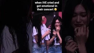 IVE cried and emotional because of fans 😢 #ive #wonyoung #yujin #leeseo #rei #gaeul #ivewonyoung