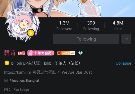 UID من رقم واحد على موقع Bilibili