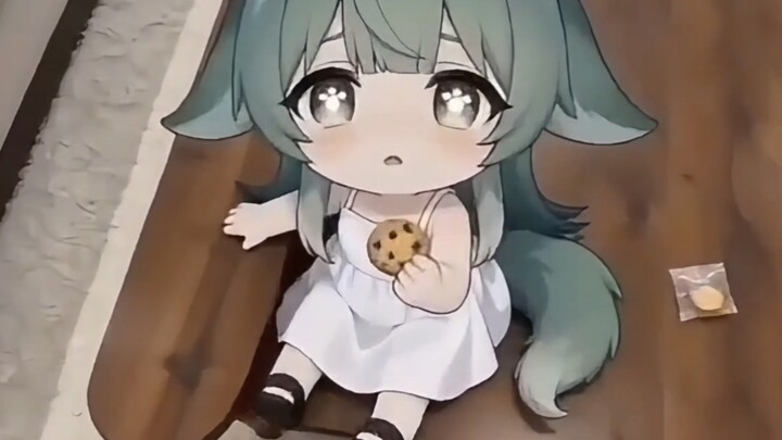 Eating Little Huohuo's Cookies