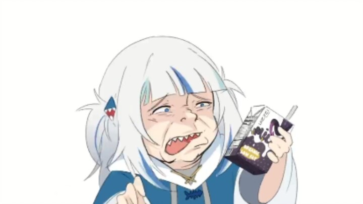 【Gawr Gura】 Reaksi Gura saat mengetahui susu yang ia minum adalah milik Ina