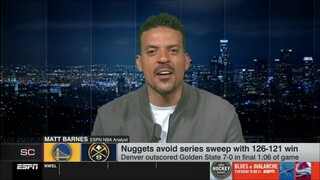 ESPN SC| Matt Barnes goes crazy Nikola Jokic cements status as Nuggets GOAT with insane playoff feat