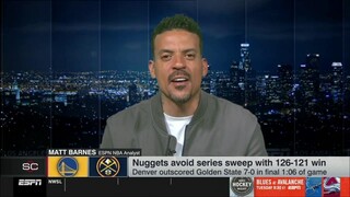 ESPN SC| Matt Barnes goes crazy Nikola Jokic cements status as Nuggets GOAT with insane playoff feat