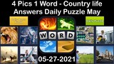 4 Pics 1 Word - Country life - 27 May 2021 - Answer Daily Puzzle + Daily Bonus Puzzle