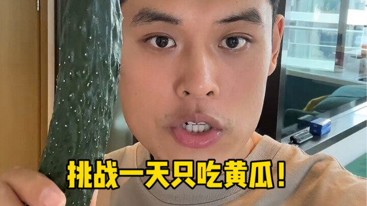 Mencoba hanya makan mentimun sepanjang hari untuk lihat perubahan berat badan.