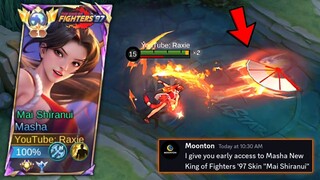 MASHA NEW KING OF FIGHTERS '97 SKIN "MAI SHIRANUI" IS FINALLY HERE!!🤯🔥 (early access)