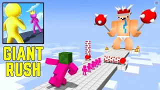 Monster School : GIANT RUSH RUN CHALLENGE - Minecraft Animation