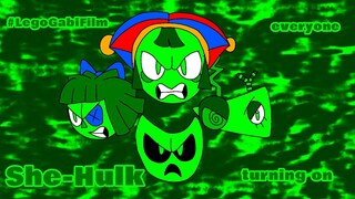 LegoGabiFilm's SHE-HULK TRANSFORMATION / Flipaclip Funny Animation Compilation #LegoGabiFilm #fyp