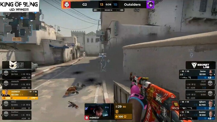 Outsiders dồn lên tấn công khi G2 đã 13 điểm #TongHopGame