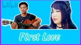 Hikaru Utada- First Love( Hatsukoi) Acoustic Song Cover by SJ and Vocapanda