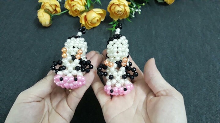 Beaded Cow 2/2#DIY#Вышитая бисером корова# Vache perlée# بقرة مطرز# Kết cườm con Bò Sữa làm móc khoá
