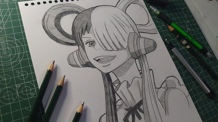 DRAWING PROCESS OF UTA | ONE PIECE