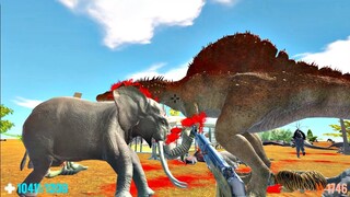 Animal VS Dinosaur in Jurassic World Camping. Fps Perspective! Animal Revolt Battle Simulator