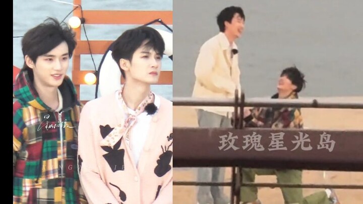 【hi6海口团建】丁程鑫带大家跳了一段《要你管》檀健次把暖宝宝塞小丁口袋里好暖心！怎么给哥哥单膝下跪了？热聊的哥俩！好六团