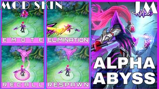 MobileLegend - Mod Skin Alpha ABYSS + Recall + Respawn + Elimination + Emote Full Hiệu Ứng| Jin Moba