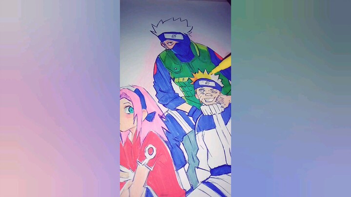 drawing team 7 Naruto