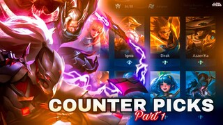 Counter Picks | Part - 1 | Counters for Omen, Nakroth, Hayate, Grakk | Clash of Titans | CoT
