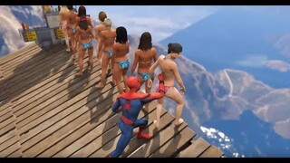 GTA 5 - Tình Huống Siêu Hài - Spiderman Troll Mấy Em Gái Hư Hỏng