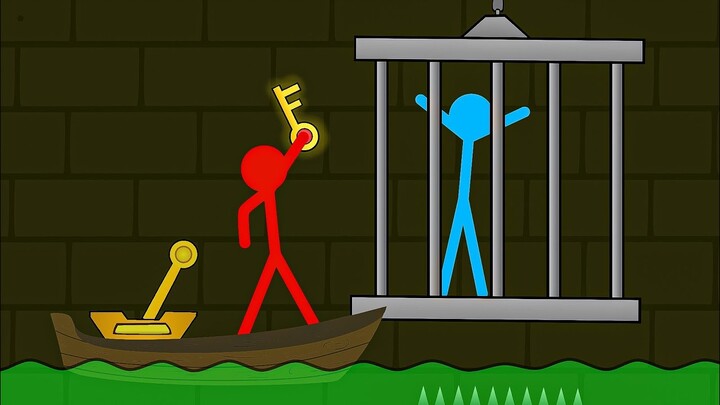 Watergirl and Fireboy , Stickman Animation - ( Part 19 Forest Temple Parkour )