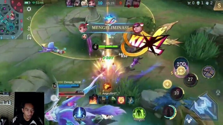 Momen Savage Gagal Karena Angela !! Main Hero Favorit Lagi Masha Mobile Legend Indonesia