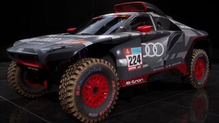 Car Audi RS Q E-tron in Dakar Desert Rally. Audi sport