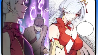 Young woman transformed into a demon by an evil old man