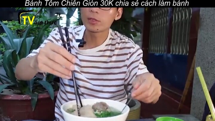 Chủ quán Bún Mì Vàng Bánh Tôm Chiên Giòn 30K chia sẻ cách làm bánh ngon không gắt dầu p13