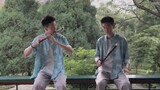 [Doraemon] Anak laki-laki kembar memainkan seruling bambu, milik kenangan masa kecil