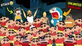 GRANNY 3 Unlimited SHINCHAN Challenge 😂😂 | GRANNY Horror Game With Doraemon Nobita Gian & Friends