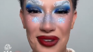 Christmas filter makeup challenge—whether it looks good or not is up to you!