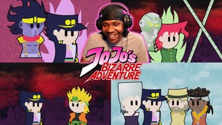 Reacting To JoJo's Bizarre Adventure Stardust Crusaders But Really Really Fast - Animation REACTION