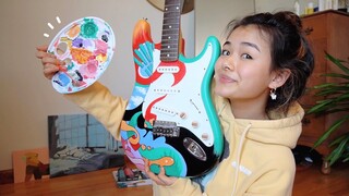 finally painting my friend's GUITAR after putting it off for 6 months
