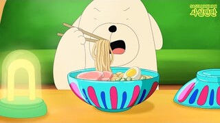 지브리 포뇨 라면먹방 /GHIBLI PONYO RAMEN MUKBANG/ ASMR /MUKBANG ANIMATION / 사실만만 / Sasilmanman