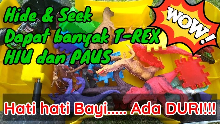 Berburu dinosaurus, ikan paus dan ikan hiu di kebun