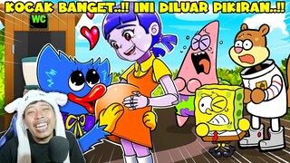 KELUARGA SPONGEBOB VS KELUARGA SQUID GAME DAN HUGGY WUGGY