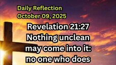 Daily Reflection October 09, 2025 #faith #bible #reflection