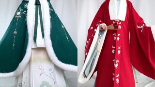 ในชุดฮั่นฝู 2 ชุดนี้ คุณจะเลือกสีเขียวหรือสีแดงสำหรับวันตรุษจีน?