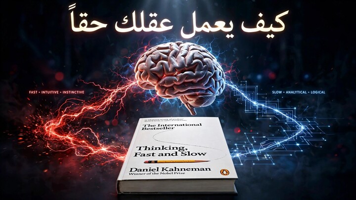 عقلك يخدعك كل يوم… سر القرارات الذكية والخاطئ ملخص كتاب التفكير، بسرعة وببطء